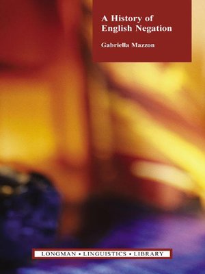 cover image of A History of English Negation